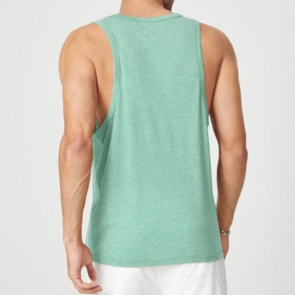 Mint Green Mens Tank Top - Picture 2 of 5